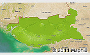 Physical 3D Map of Kachchh (Bhuj), satellite outside