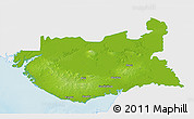 Physical 3D Map of Kachchh (Bhuj), single color outside