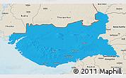 Political 3D Map of Kachchh (Bhuj), shaded relief outside
