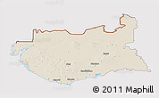 Shaded Relief 3D Map of Kachchh (Bhuj), cropped outside