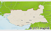 Shaded Relief 3D Map of Kachchh (Bhuj), physical outside