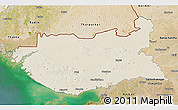 Shaded Relief 3D Map of Kachchh (Bhuj), satellite outside