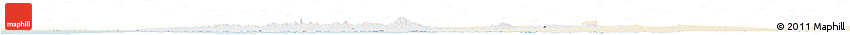 Classic Style Horizon Map of Kachchh (Bhuj), single color outside
