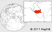 Blank Location Map of Kachchh (Bhuj)