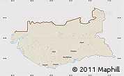 Shaded Relief Map of Kachchh (Bhuj), cropped outside