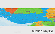 Political Panoramic Map of Kachchh (Bhuj)