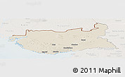 Shaded Relief Panoramic Map of Kachchh (Bhuj), lighten