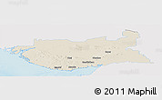 Shaded Relief Panoramic Map of Kachchh (Bhuj), single color outside