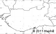 Blank Simple Map of Kachchh (Bhuj), no labels
