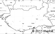 Blank Simple Map of Kachchh (Bhuj)
