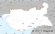 Gray Simple Map of Kachchh (Bhuj)