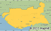Savanna Style Simple Map of Kachchh (Bhuj)