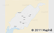 Classic Style 3D Map of Kheda, single color outside