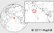 Blank Location Map of Kheda, within the entire country