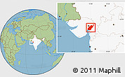 Savanna Style Location Map of Kheda, highlighted country