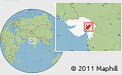 Savanna Style Location Map of Kheda, highlighted parent region