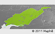 Physical Panoramic Map of Kheda, desaturated