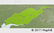 Physical Panoramic Map of Kheda, semi-desaturated