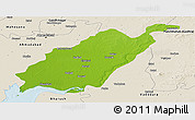 Physical Panoramic Map of Kheda, shaded relief outside