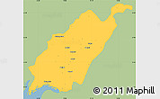 Savanna Style Simple Map of Kheda, single color outside