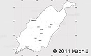 Silver Style Simple Map of Kheda, cropped outside