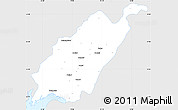 Silver Style Simple Map of Kheda, single color outside