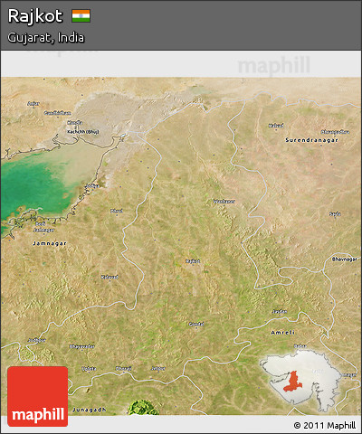 Satellite 3D Map of Rajkot