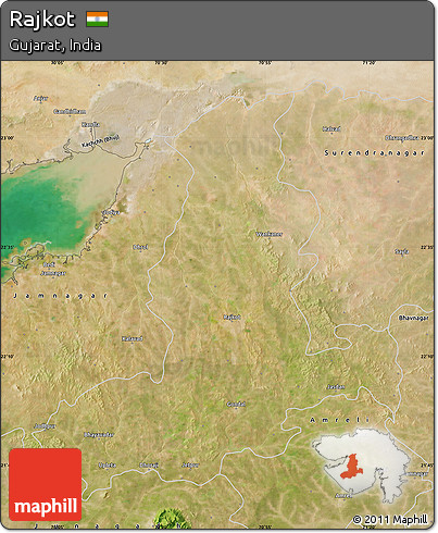 Satellite Map of Rajkot