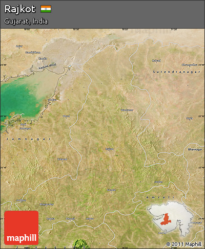 Satellite Map of Rajkot