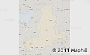 Shaded Relief Map of Rajkot, semi-desaturated
