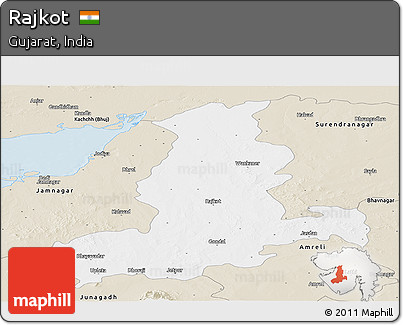 Classic Style Panoramic Map of Rajkot