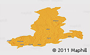 Political Panoramic Map of Rajkot, cropped outside