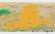 Political Panoramic Map of Rajkot, satellite outside