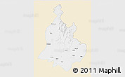 Classic Style 3D Map of Sabarkantha (Himatnagar), single color outside