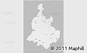 Gray 3D Map of Sabarkantha (Himatnagar), single color outside