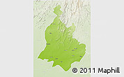 Physical 3D Map of Sabarkantha (Himatnagar), lighten