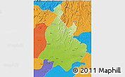 Physical 3D Map of Sabarkantha (Himatnagar), political outside