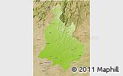 Physical 3D Map of Sabarkantha (Himatnagar), satellite outside
