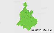 Political 3D Map of Sabarkantha (Himatnagar), cropped outside