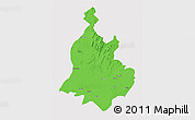 Political 3D Map of Sabarkantha (Himatnagar), single color outside