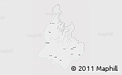 Silver Style 3D Map of Sabarkantha (Himatnagar), single color outside
