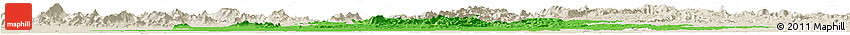Political Horizon Map of Sabarkantha (Himatnagar), shaded relief outside