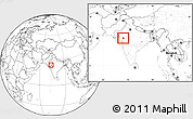 Blank Location Map of Sabarkantha (Himatnagar), within the entire country