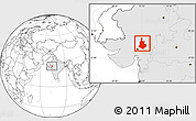 Blank Location Map of Sabarkantha (Himatnagar), highlighted country