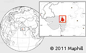 Blank Location Map of Sabarkantha (Himatnagar), highlighted parent region