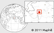 Blank Location Map of Sabarkantha (Himatnagar)