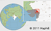 Savanna Style Location Map of Sabarkantha (Himatnagar), highlighted country, highlighted parent region