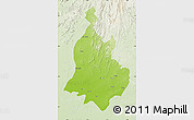 Physical Map of Sabarkantha (Himatnagar), lighten