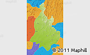 Physical Map of Sabarkantha (Himatnagar), political outside
