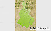 Physical Map of Sabarkantha (Himatnagar), satellite outside